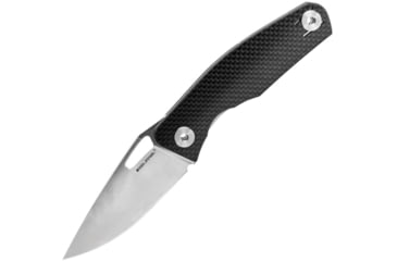 Image of Real Steel Terra Linerlock Folding Knife, 3.5in Satin 14C28N Sandvik SS Blade, Carbon Fiber Handle, Thumb Pull, Pocket Clip, 7454