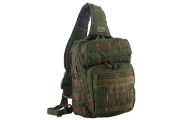 Image of Red Rock Outdoor Gear Rover Sling Pack, Olive/Red, 80129OR