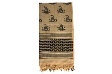 Image of Red Rock Outdoor Gear Shemagh Head Wrap, Don't Tread on Me Coyote/Black, 70-25