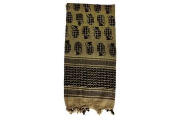 Image of Red Rock Outdoor Gear Shemagh Head Wrap, Khaki/Black Grenade, 70-31
