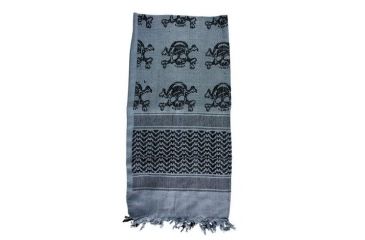 Image of Red Rock Outdoor Gear Shemagh Head Wrap - Skull w/ Crossbones Blue/Black, One-Size 70-29