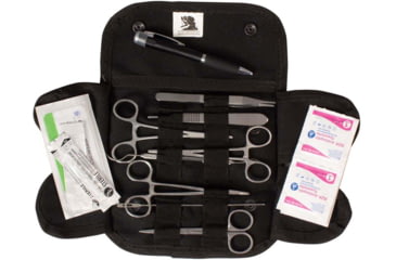 Image of Red Rock Outdoor Gear Stainless Steel Surgical Set, Black, FA80122BLK