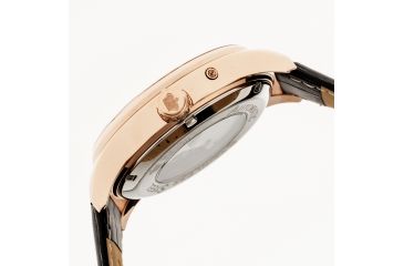 Image of Bhutan Genuine Leather Mens Watch,Black/Rose Gold Dial,Rose Gold Case,Black