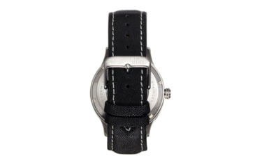 Image of Reign Henry Automatic Canvas-Overlaid Leather-Band Watch w/Date, Black - Mens, REIRN6202