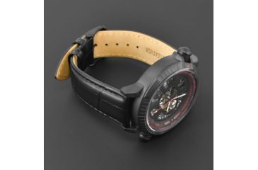 Image of Reign Mens Thanos Watch,Red Dial,Black Bezel,Black Leather Strap REIRN2103