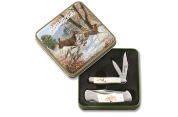 Image of Remington Hardwoods Haven Nostalgic Collector Tin Gift Knife Set, Stainless Steel Blades, 15693