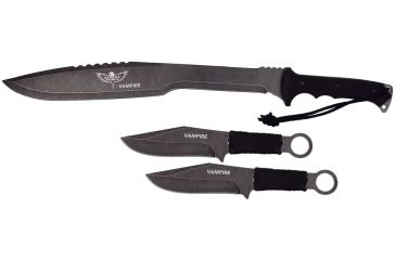 Image of Renegade Tactical Steel Strike Force Vampire Machete Set, Black RT115