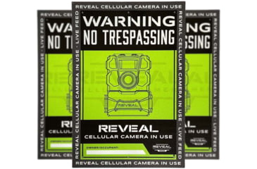 Image of Reveal by Tactacam No Trespassing Sign, Black/Green/White, S-3