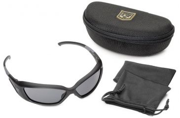 Image of Revision Eyewear Hellfly Ballistic Sunglasses, Matte Black Frame with Smoke Lens