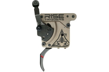 Image of RISE Armament Reliant Pro Rem 700 Drop-In Trigger, Curved Blade, FDE/Black, RA-735-C