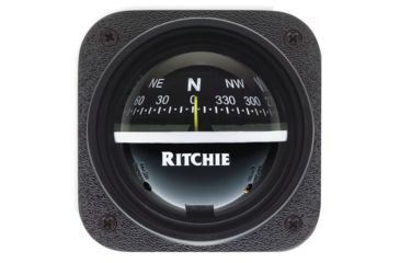Image of Ritchie V-537 Explorer Compass - Bulkhead Mount - Black Dial 36538
