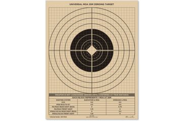 Image of Rite in the Rain 25 Meter Zeroing Paper Target, MOA, 100 Sheets, Tan RR 9126