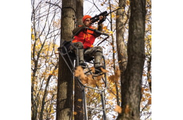 Image of Rivers Edge Treestands Relax Wide - LS Treestand, Black, 16ft 9in, RE672