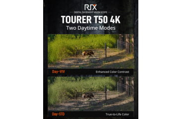 Image of RIX Tourer T50 Digital Night Vision Rifle Scope, 3.5-28x50mm, 4K UHD Sensor, F1.2 Lens, Black, RIX Tourer T50