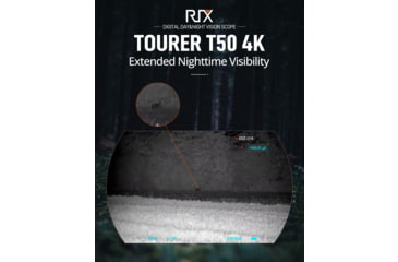 Image of RIX Tourer T50 Digital Night Vision Rifle Scope, 3.5-28x50mm, 4K UHD Sensor, F1.2 Lens, Black, RIX Tourer T50