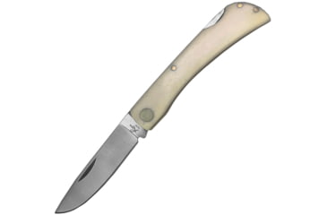 Image of Roper Knives Mini Work Knife White, Satin finish 1065 carbon steel blade, White smooth bone handle, RP0032WB