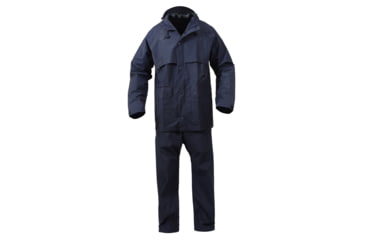 Image of Rothco 2 Piece Microlite PVC Rainsuit, Black, L, 3765-Black-L