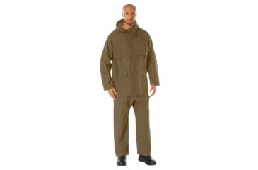 Image of Rothco 2 Piece Microlite PVC Rainsuit - Men's, Coyote Brown, Extra Large, 37650-CoyoteBrown-XL