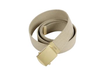 Image of Rothco 44 Inch Military Web Belts, Gold, Khaki, 4177-Gold-Khaki