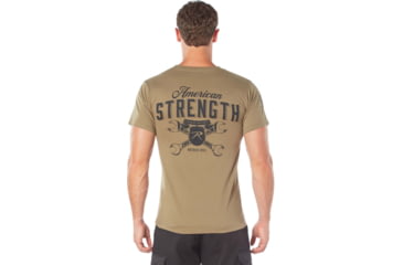 Image of Rothco American Strength T-Shirt - Mens, Coyote Brown, Small, 18130-CoyoteBrown-S