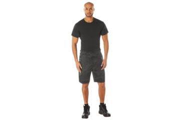 Image of Rothco Colored Camo BDU Shorts - Men's, Midnight Black Camo, Medium, 12022-MidnightBlackCamo-M