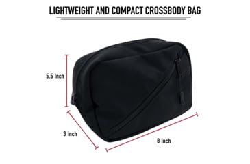 Image of Rothco Crossbody Day Bag, Black, 613902039438