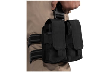 Image of Rothco Drop Leg Double Mag Pouch, Black, 10790-Black