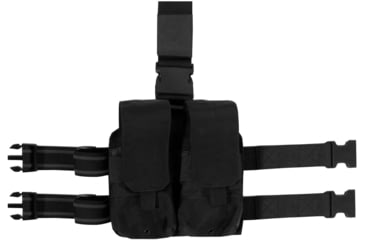 Image of Rothco Drop Leg Double Mag Pouch, Black, 10790-Black