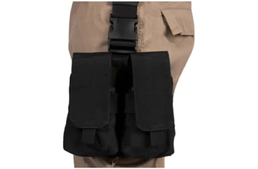 Image of Rothco Drop Leg Double Mag Pouch, Black, 10790-Black
