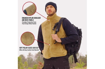 Image of Rothco E.C.W.C.S. Fleece Vest, Coyote Brown, Medium, 613902039896