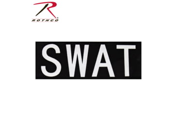 Image of Rothco SWAT Hook Back Patch, Large, Black, 2841-L