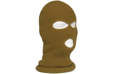 Image of Rothco Fine Knit Three Hole Facemask, Coyote Brown, 15989-CoyoteBrown