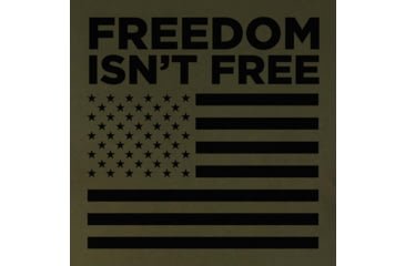 Image of Rothco Freedom Isn't Free Flag T-Shirt - Men's, Olive Drab, Small, 27080-OliveDrab-S