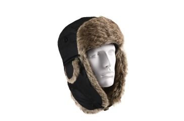 Image of Rothco Fur Flyers Hat, Black, 7 1/4, 9870-Black-714