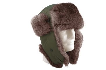 Image of Rothco Fur Flyers Hat, Olive Drab, 7, 9860-OliveDrab-7