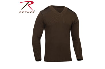 Image of Rothco G.I. Style Acrylic V-Neck Sweater, Brown, XL, 6345-Brown-XL