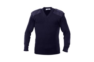Image of Rothco G.I. Style Acrylic V-Neck Sweater, Navy Blue, M, 6345-NavyBlue-M