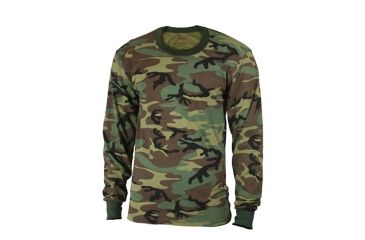 Image of Rothco Kids Long Sleeve Camo T-shirt, Woodland Camo, M, 6705-WoodlandCamo-M