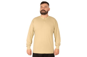 Image of Rothco Long Sleeve Henley T-Shirt - Men's, Desert Sand, 3XL, 21037-DesertSand-3XL