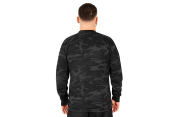 Image of Rothco Long Sleeve Henley T-Shirt - Men's, Midnight Black Camo, Small, 21040-MidnightBlackCamo-S