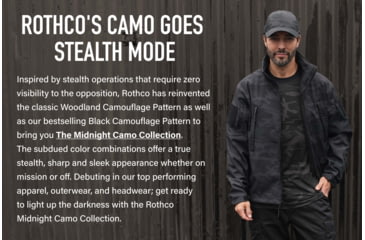 Image of Rothco Midnight Camo Tactical BDU Pants, S 27in-31in Waist, Midnight Black Camo, 12012-MidnightBlackCamo-S27-31Waist
