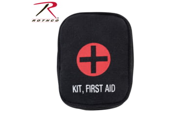 Image of Rothco Military Zipper First Aid Kit, Black, 9328-Black