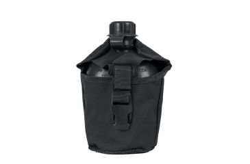 Image of Rothco MOLLE Compatible 1 Quart Canteen Cover, Black, 40111-Black
