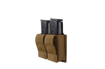 Image of Rothco Molle Double Pistol Mag Pouch With Insert, Coyote Brown, 51001-CoyoteBrown