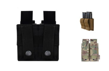 Image of Rothco Molle Double Pistol Mag Pouch With Insert, Black, Coyote Brown, MultiCam