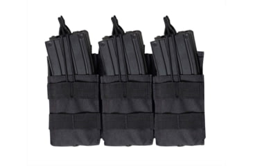Image of Rothco MOLLE Open Top Six Rifle Mag Pouch, Black, 41006-Black