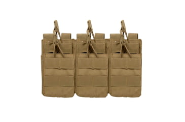 Image of Rothco MOLLE Open Top Six Rifle Mag Pouch, Coyote Brown, 41007-CoyoteBrown