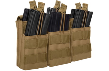 Image of Rothco MOLLE Open Top Six Rifle Mag Pouch, Coyote Brown, 41007-CoyoteBrown