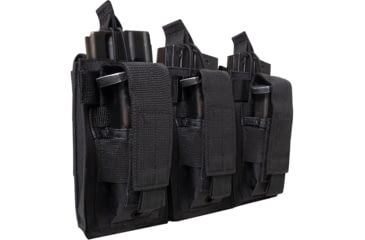 Image of Rothco MOLLE Triple Kangaroo Rifle and Pistol Magazine Pouch, Black, 41008-Black