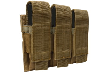 Image of Rothco MOLLE Triple Pistol Mag Pouch, Coyote Brown, 51102-CoyoteBrown
